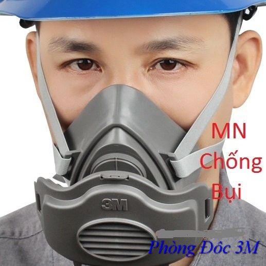 Bộ Mặt Nạ Phòng Độc Hóa Chất,Khẩu Trang Chống Bụi Mịn 3M 3200 Có Tặng Lọc Dự Phòng