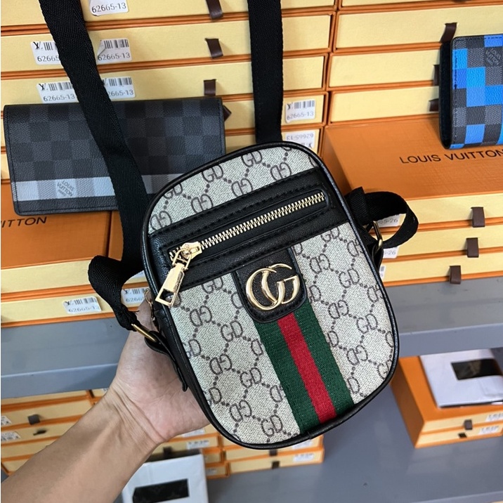 Túi Đeo Chéo Gucci Nam Nữ, Túi Đeo Chéo Gc Hàng Cao Cấp,  Tag Thẻ Da Thật Hàng Loại 1