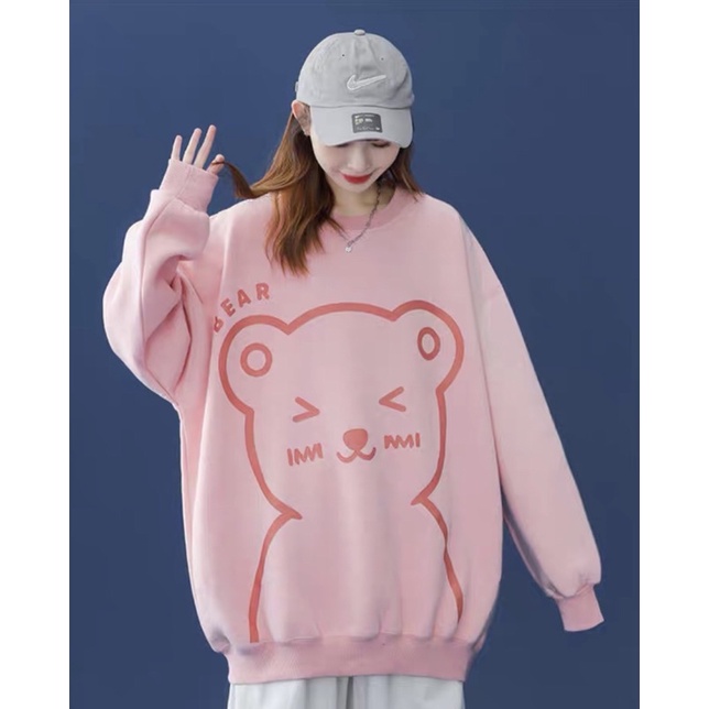 Sweater hình gấu dễ thương vải nỉ dày | BigBuy360 - bigbuy360.vn