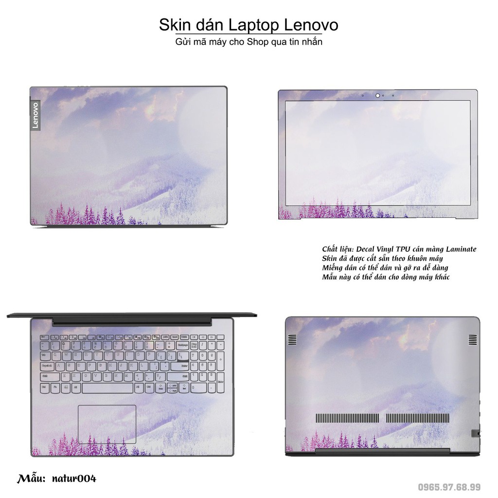 Skin dán Laptop Lenovo in hình thiên nhiên (inbox mã máy cho Shop)