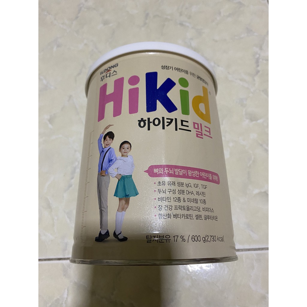 Sữa hikid vani Hàn Quốc 600 gram date 6/2021