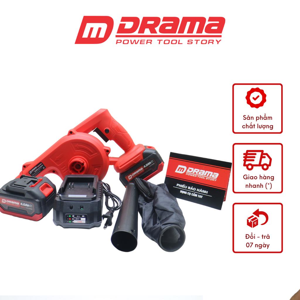 Máy Thổi Bụi dùng pin DRAMA Đỏ 1 máy 2 pin 1 sạc dung lượng cao