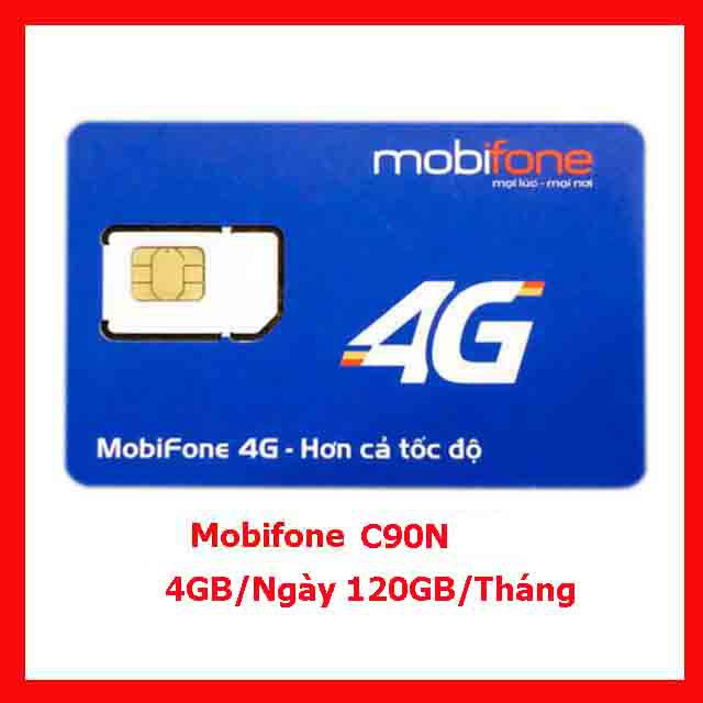 {Có sẵn tháng đầu} Sim Mobifone C90N(4GB/ngày)