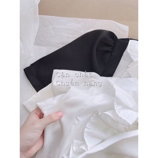 VÁY PHỐI CỔ BÈO 2 MÀU