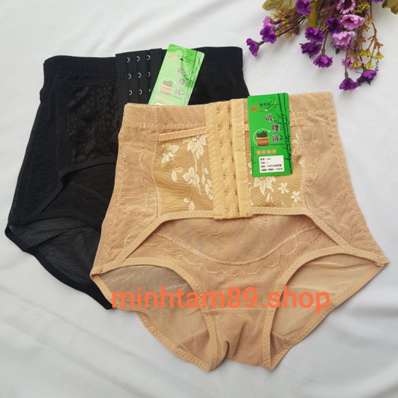 Quần gen bụng móc cài trước giúp eo thon định hình bụng 316