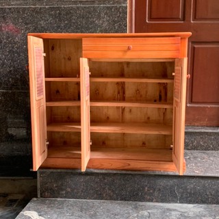 Tủ giầy gỗ xoan 3 cánh