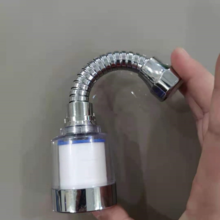 Đầu vòi tăng áp, đầu vòi lõi lọc Bông dây Dài mềm nối vòi rửa chén bát chất liệu nhựa trong ABS dễ theo dõi lõi lọc