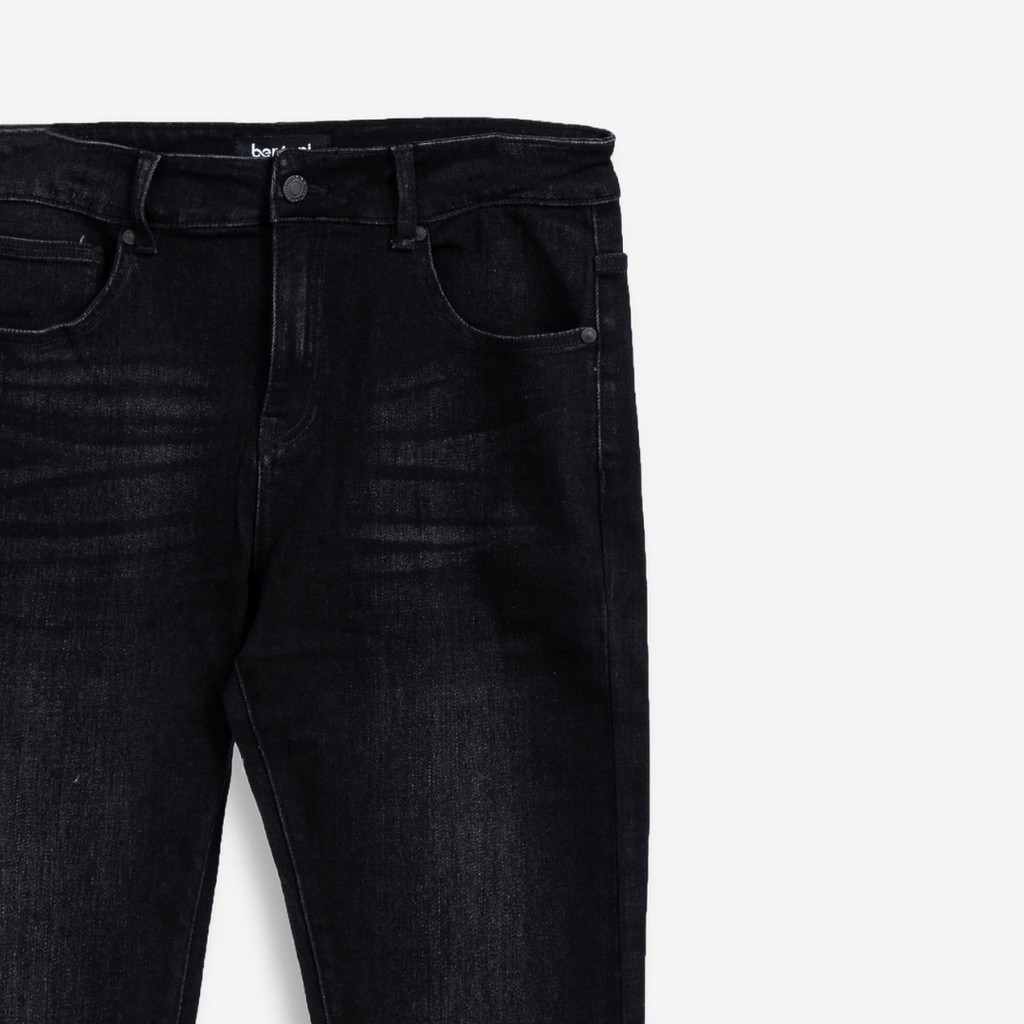Quần jean nam đen trơn Basic pant co giãn, jean cotton cao cấp, co giãn, mềm mịn không ra màu BENTONI | BigBuy360 - bigbuy360.vn