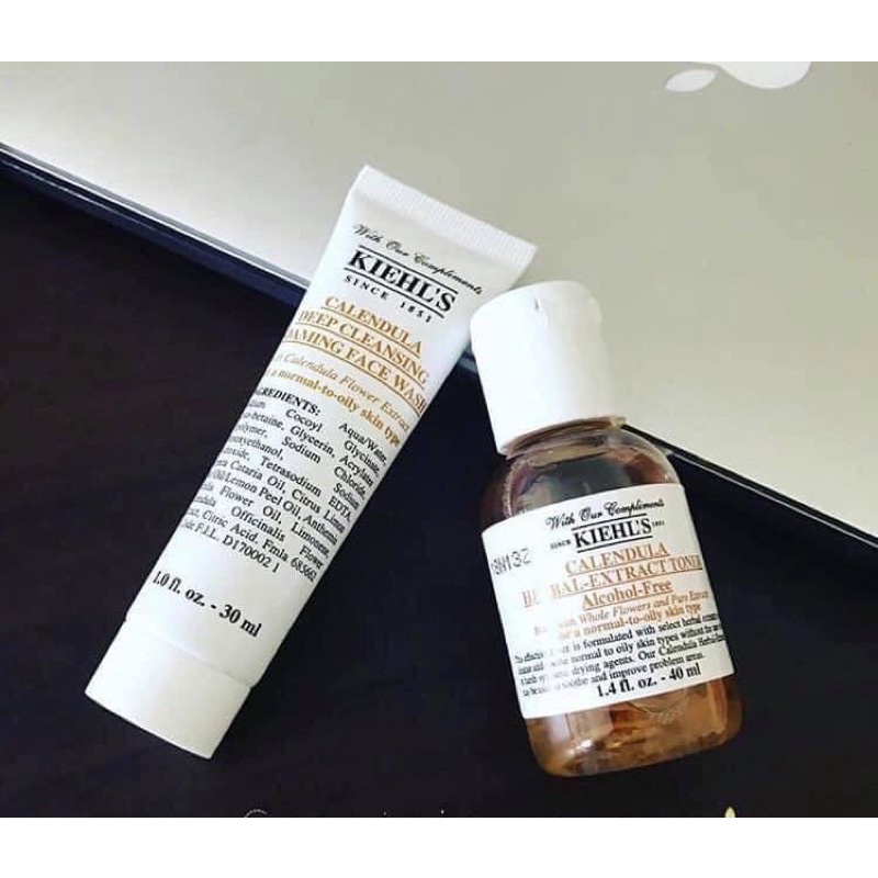 Sữa Rửa Mặt Và Toner Hoa Cúc Kiehls Calendula Minisize - Srm Cúc
