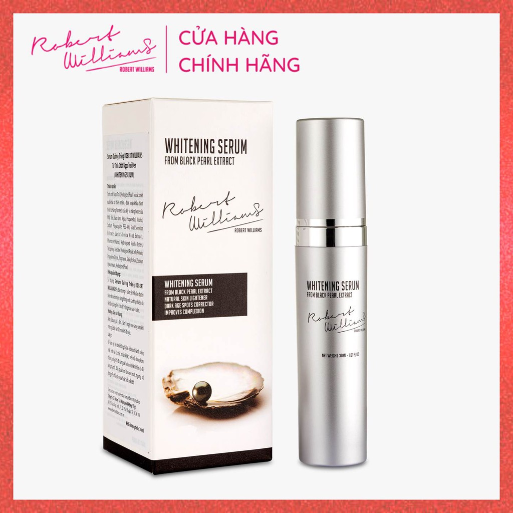 Tinh chất Serum dưỡng trắng ngăn lão hóa và cấp ẩm mạnh mẽ Ngọc trai đen 30ml ROBERT WILLIAMS Whitening serum | BigBuy360 - bigbuy360.vn