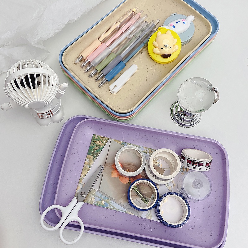 Đĩa Đựng Thức Ăn Vặt Kiểu Hàn Quốc Màu Sắc Ngọt Ngào Xinh Xắn