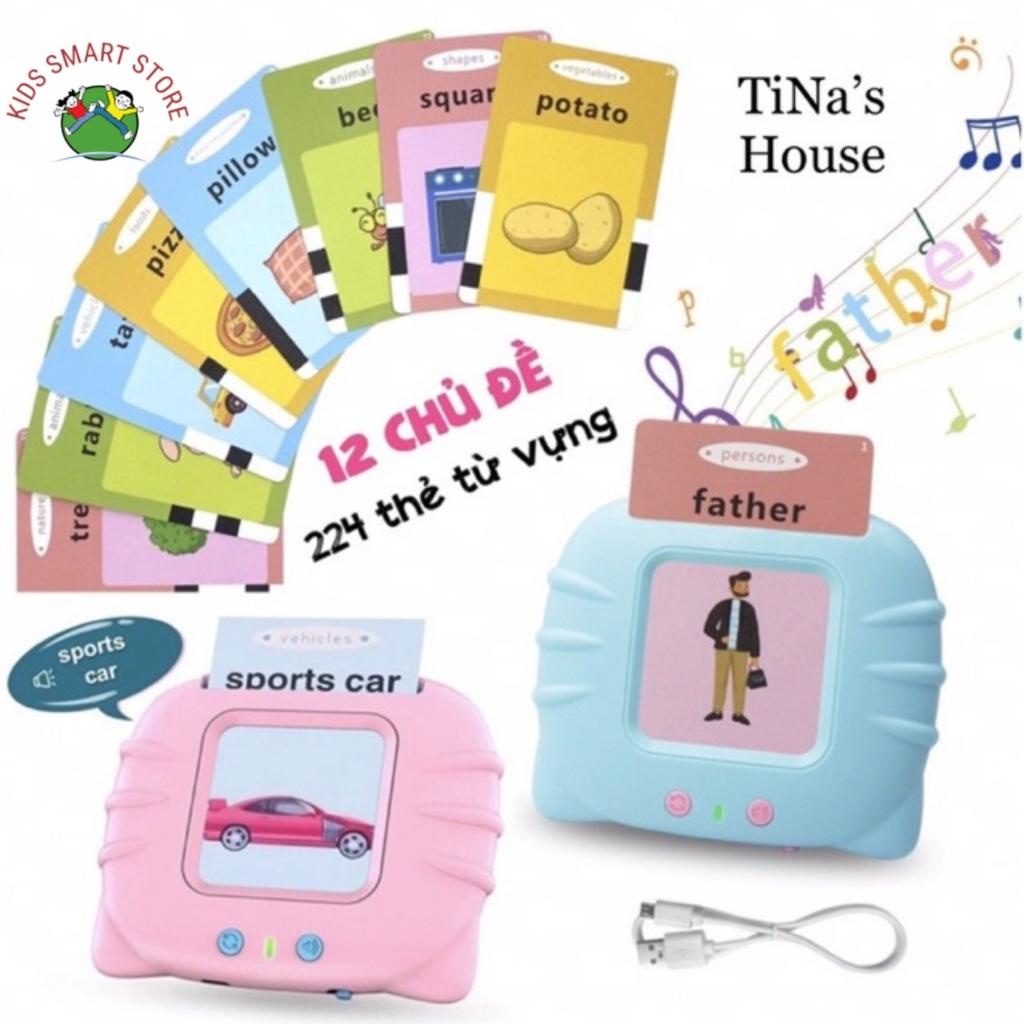 Máy đọc thẻ tiếng anh flashcard song ngữ Anh Việt cho bé loại chính hãng Tuệ Minh