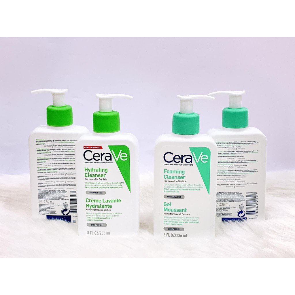Sữa rửa mặt Cerave Pháp các loại