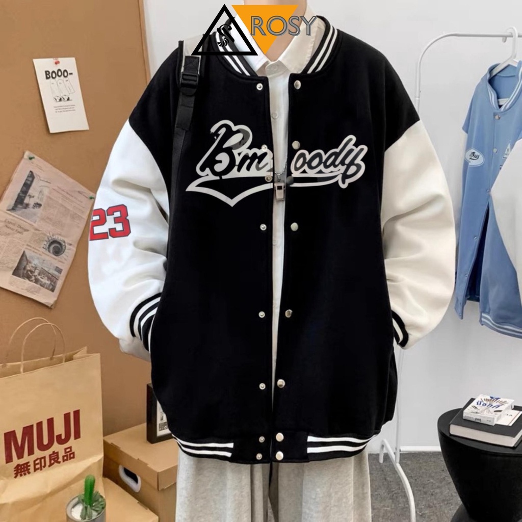Áo khoác dù bomber unisex bóng chày 2 lớp tảng nhiệt phong cách Hàn Quốc nam nữ mặc cặp phù hợp chất dù dày dặn cao cấp
