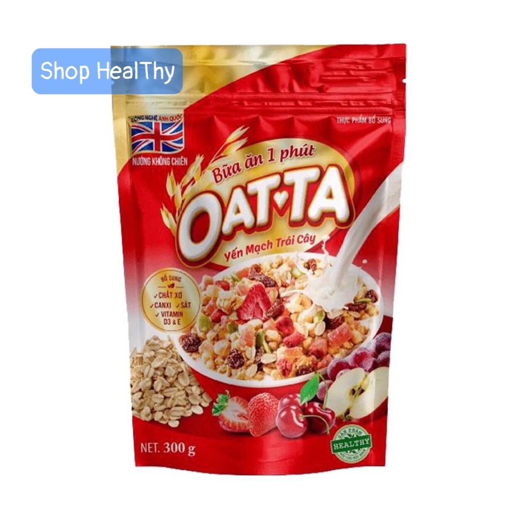 Bánh Ăn Sáng Yến Mạch OATTA Trái Cây 300gr