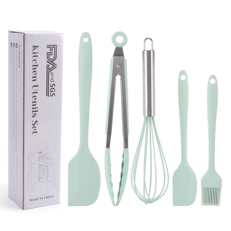 Bộ dụng cụ làm bánh, nấu ăn 5 món bằng silicone dùng trong nhà bếp chịu nhiệt độ cao