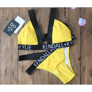 Đồ bơi bikini 2 mảnh vàng phong cách