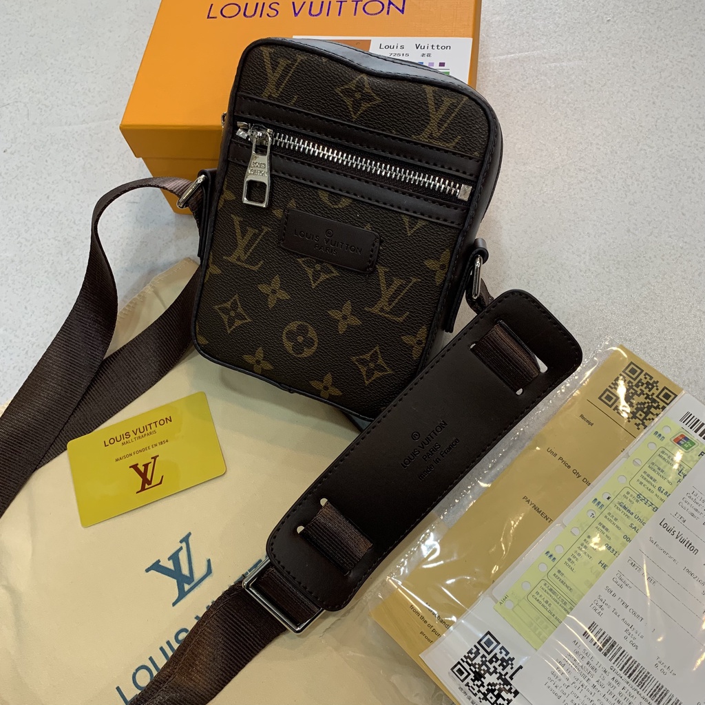 Túi Đeo Chéo LV Dáng Đứng SPF Full Box Bill - Chất Liệu Da PU Không Bong Tróc - Túi Đeo Chéo Nam Nữ-Size 16,5 * 12,8 * 5