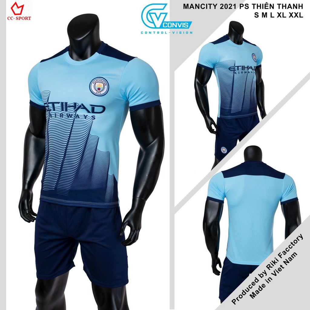 Áo đá bóng Riki Convis CLB Manchester City Cao Cấp mùa giải 2020-2021