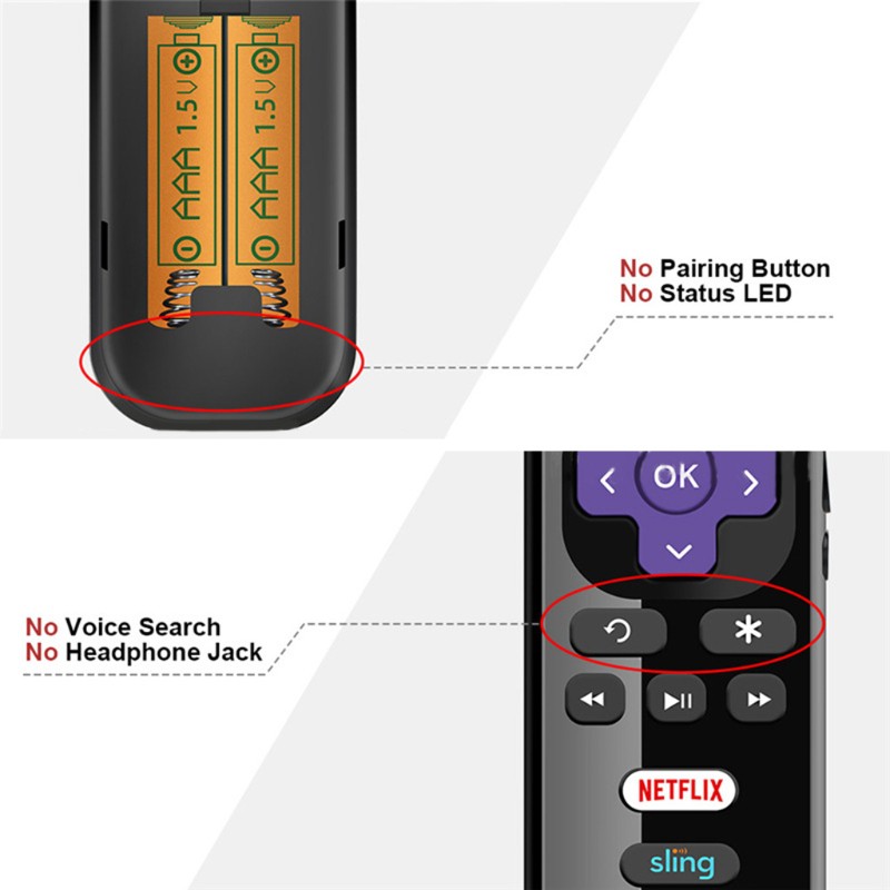 NETFLIX Điều Khiển Từ Xa Cho Tv Tcl Roku Tv Rc280