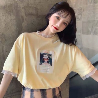 ÁO THUN PHỐI LƯỚI ULZZANG
