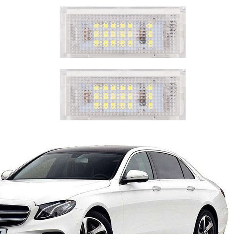 2 Chiếc Đèn LED Ô Tô Biển Số Đèn 12V Đèn LED Trắng Cho Xe BMW E46 4D (98-05) E46 5D (98-05) Lưu Diễn