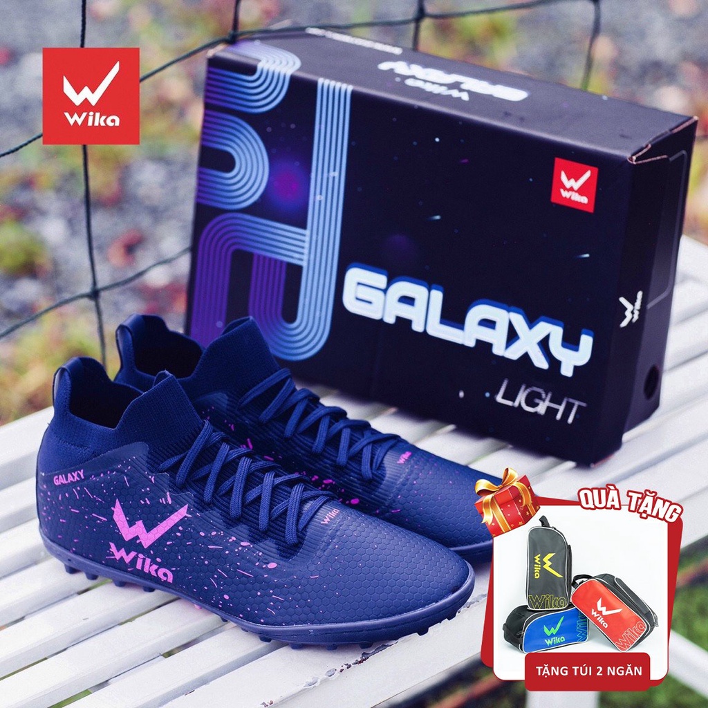 Giày Bóng Đá Sân Cỏ Nhân Tạo Wika Galaxy [Chính Hãng] Chất Da Mềm Mại Thiết Kế Ôm Chân (Tặng Kèm Túi Hai Ngăn)