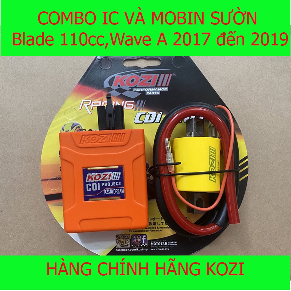 Combo IC và Mobin Sườn Kozi độ mở tua Honda Blade 110cc, Wave A 2017 đến 2019