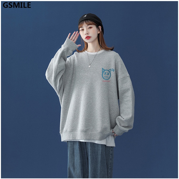 Áo Sweater Cổ Tròn Vải Nhung Thu Đông（6 Kích Thước Có Sẵn） | BigBuy360 - bigbuy360.vn