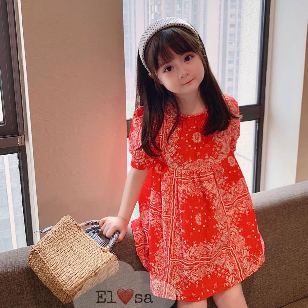 Váy bé gái - VÁY THỔ CẨM TAY BỒNG - thổ cẩm tay bồng