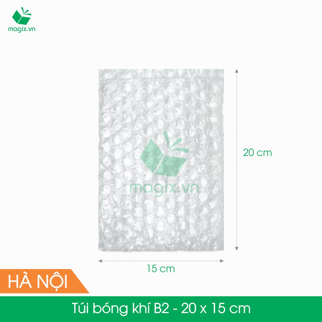 B2 - 20x15 cm - 25 TÚI BONG BÓNG KHÍ - XỐP HƠI - XỐP NỔ - XỐP HƠI