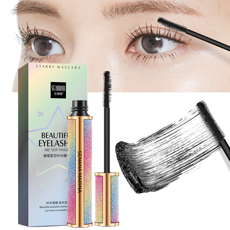 (Hàng Mới Về) Mascara Màu Đen Làm Cong Và Dài Mi Thiết Kế Vỏ Lấp Lánh Đẹp Mắt | BigBuy360 - bigbuy360.vn