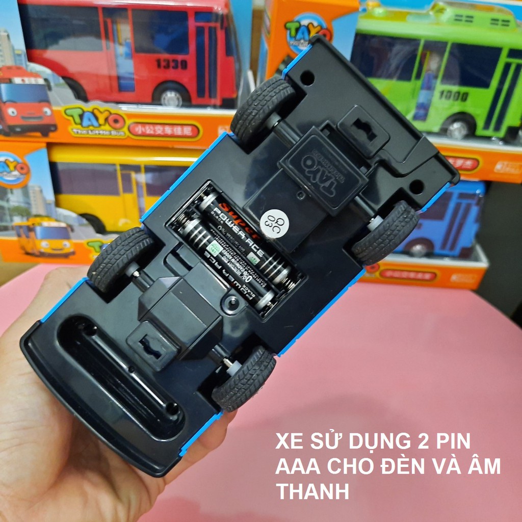 Xe buýt Tayo đồ chơi trẻ em mô hình cỡ lớn có âm thanh và đèn bằng nhựa cao cấp (1 xe)