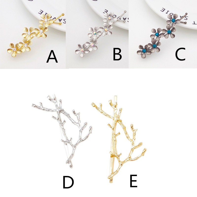 Kẹp tóc kim loại tạo hình sừng tuần lộc dễ thương cho nữ