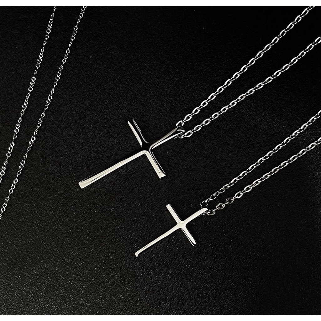 Dây Chuyền Titan Mặt Thánh Giá trơn đơn giản - vĩnh viễn không đen gỉ