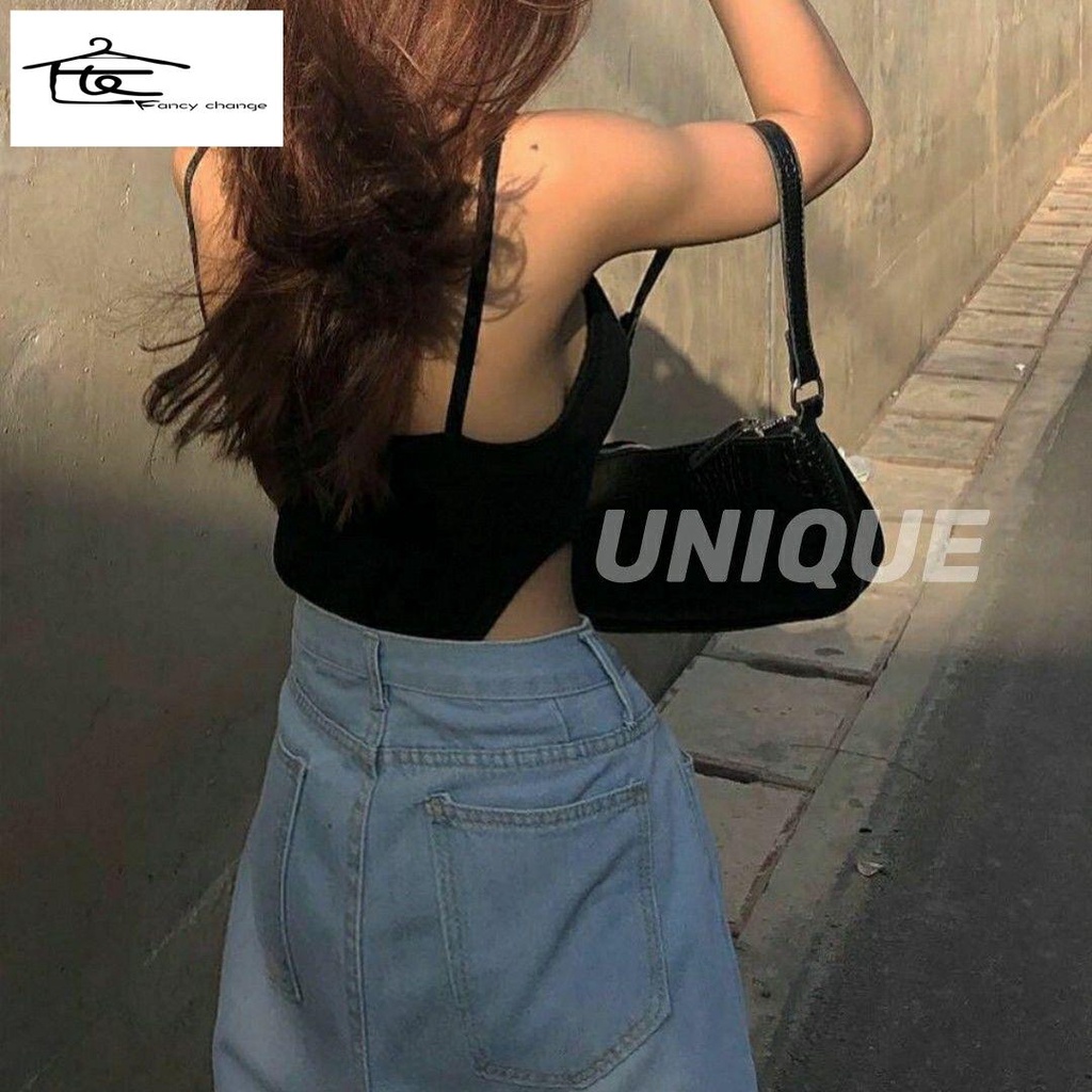 Áo Lửng Hai Dây Dáng Ôm Gợi Cảm Dành Cho Nữ