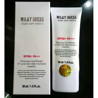 Kem chống nắng ( SPF50+ PA+++) Milky Dress Aqua Sun Cream (30ml)