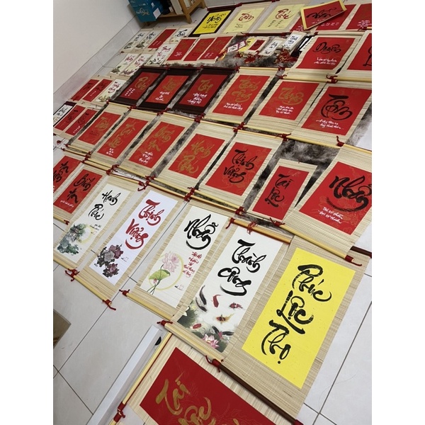Mành tre dùng viết vẽ chữ thư pháp các kích cỡ