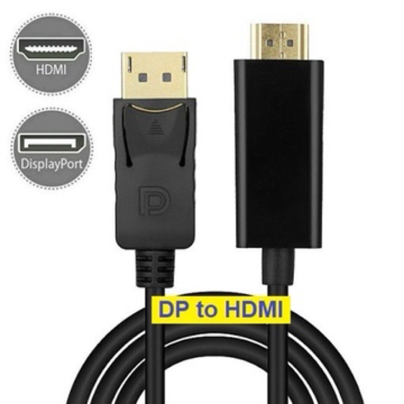 Dây cáp chuyển DisplayPort (DP) sang HDMI 1080P Full HD dài 1,8m. chất lượng hình ảnh sống động như thật, rõ ràng.