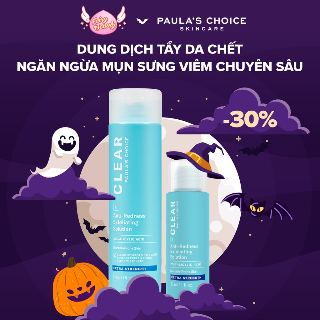 [PAULA'S CHOICE] Dung dịch ngừa mụn Clear Extra Strength Anti-Redness Exfoliating Solution 2% Salicylic Acid (Mã 6210)