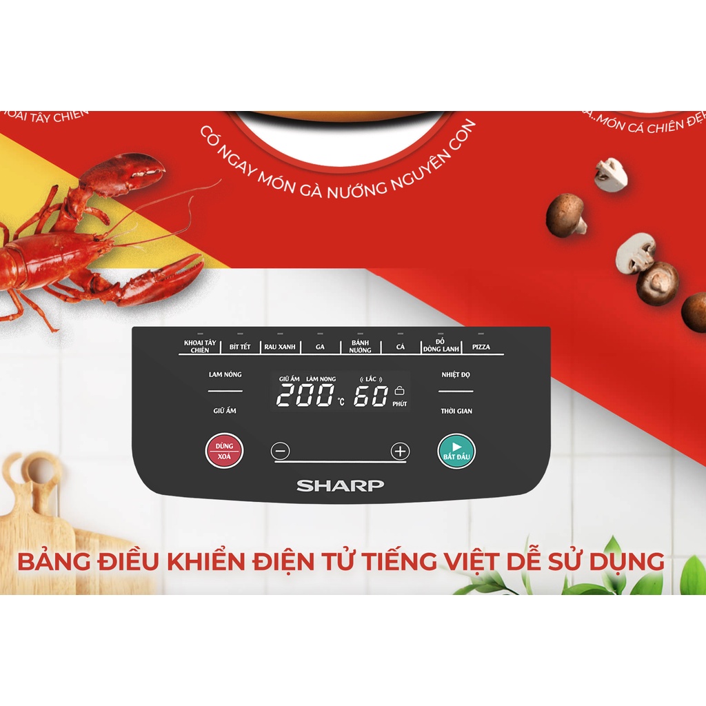 Nồi chiên không dầu 5 lít Sharp KF-AF50EV-ST