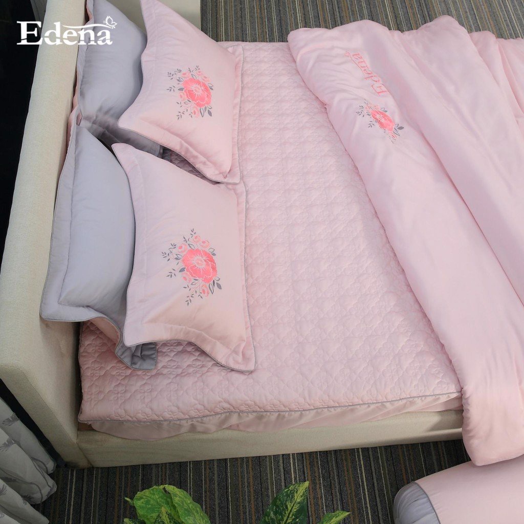 Bộ ga  bọc Tencel Edena mẫu 7709 - Chính Hãng , Cao Cấp in Maybeding