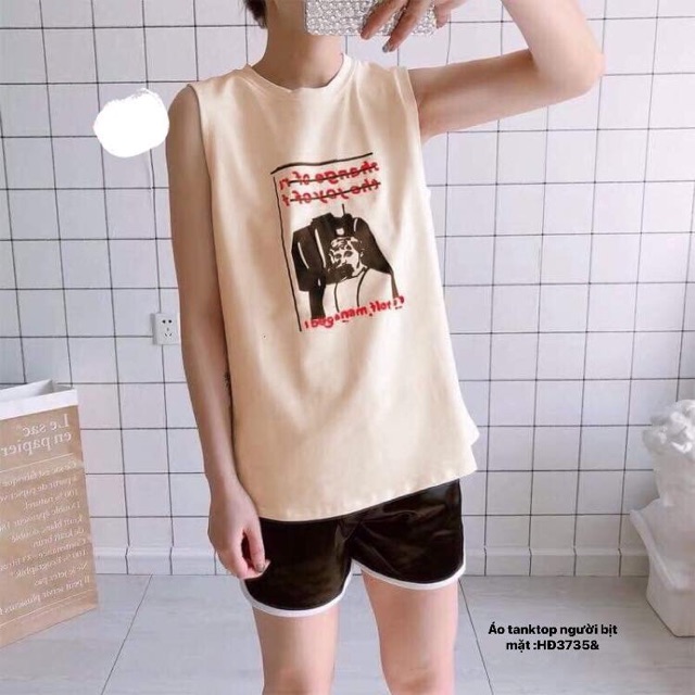 Áo tanktop cô gái che mặt (HĐ)