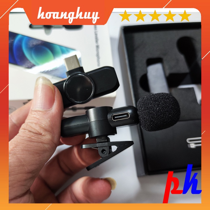 Micro thu âm không dây K3 cổng Lighting/ usb Type-c phù hợp để phát trực tiếp/ quay video/ ghi âm