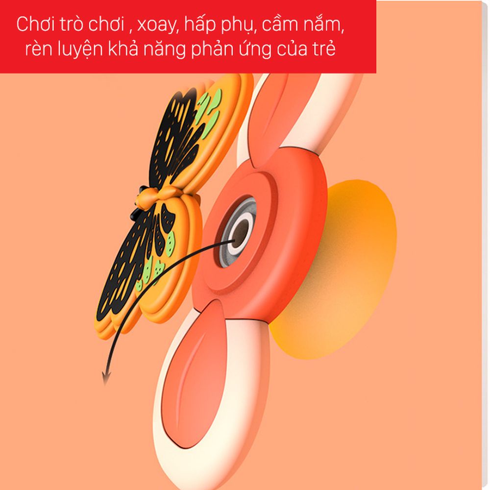 Con quay spinner hình côn trùng dễ thương, đồ chơi con quay vui nhộn cho bé (không hộp)