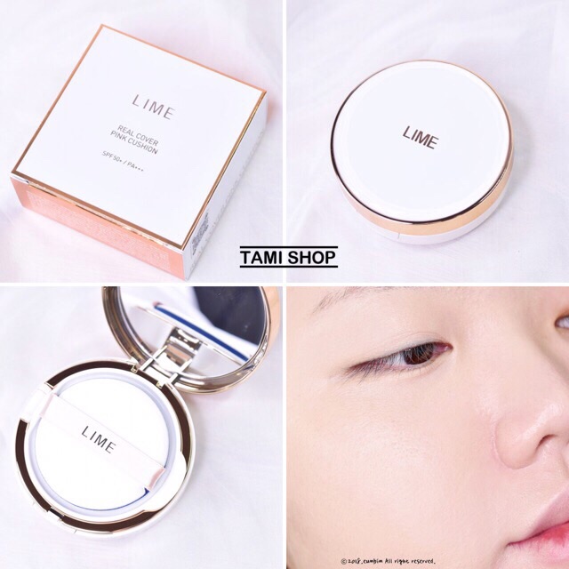 PHẤN NƯỚC LIME REAL COVER PINK CUSHION SPF50+ / PA+++ | BigBuy360 - bigbuy360.vn