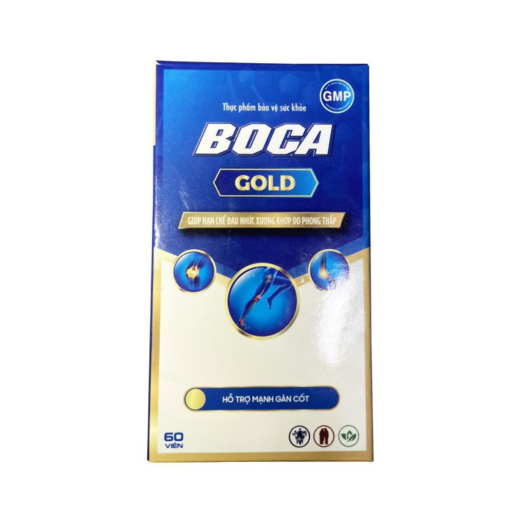 Viên uống Boca Gold hỗ trợ nuôi dưỡng sụn khớp, ngăn ngừa thoái hóa – lọ 60 viên