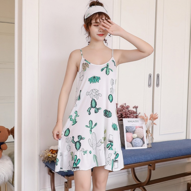 Đầm ngủ dễ thương cao cấp không kèm quần chip, trẻ trung, thoải mái, thoát mát (MS 09021) Anna Shop