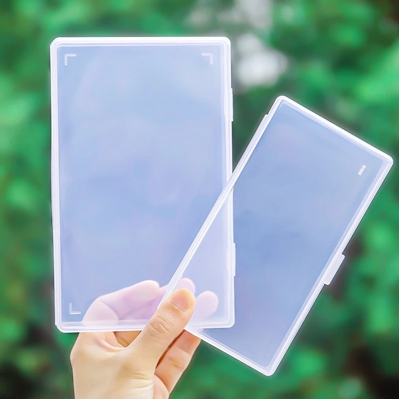 Hộp đựng bút bằng nhựa mini trong suốt để bàn tiện lợi