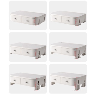 Adjustable Height Computer Monitor Riser Computer Stand -White